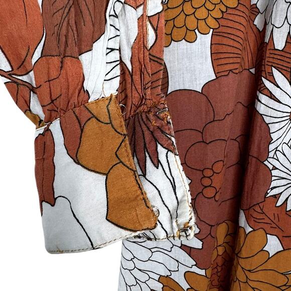 Dodo Bar Or Vyan Kaftan Maxi Dress in Loren Camel Retro Floral Size L - Picture 8 of 13
